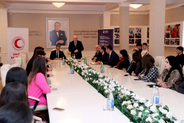 The 104th anniversary of the Azerbaijan Red Crescent Society was celebrated at AzTU