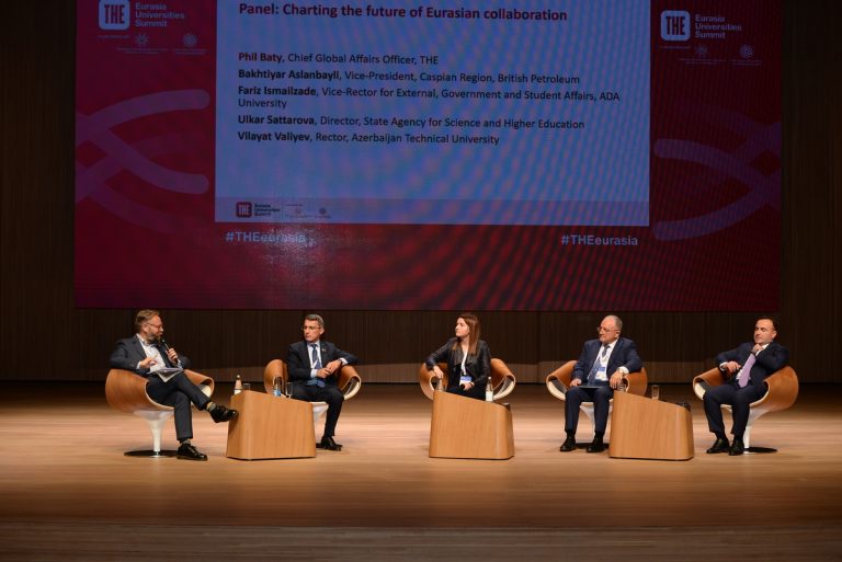AzTU Rector Speaks at the “THE Eurasian Universities Summit”