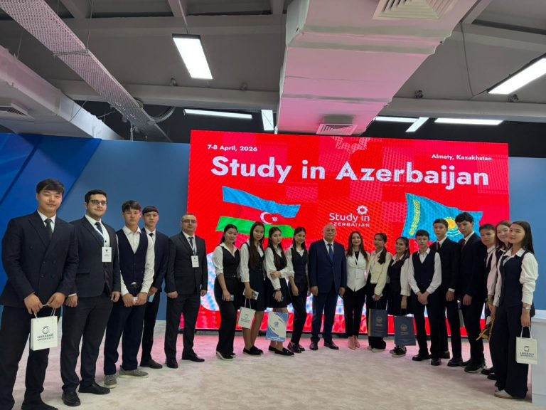 AzTU’s stand is being showcased at the education exhibition at Farabi Hub KazNU Center in Kazakhstan